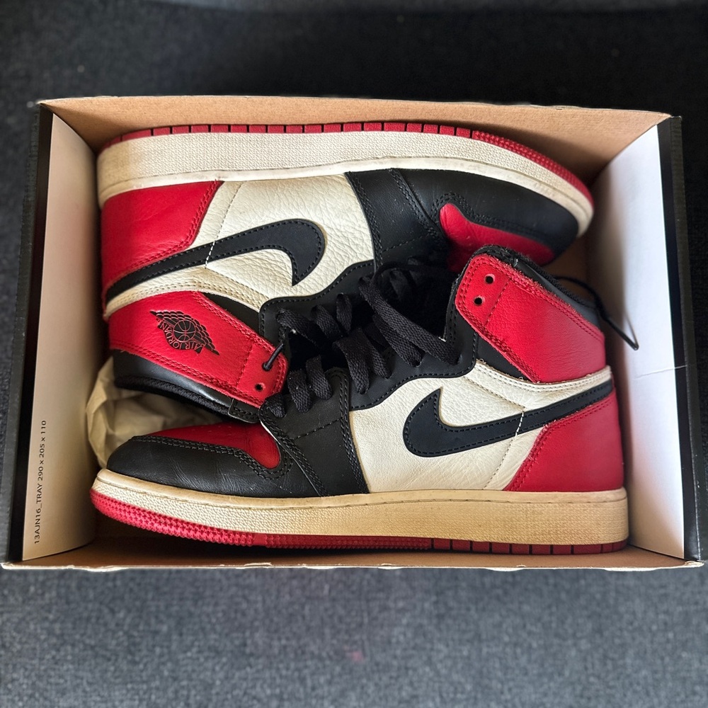 Air Jordan 1 Retro OG Red, Black, and White Sneakers